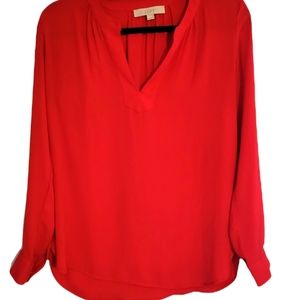 Ann Taylor Loft Red Blouse